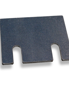 Distance plate for fastening under curve-conveyor